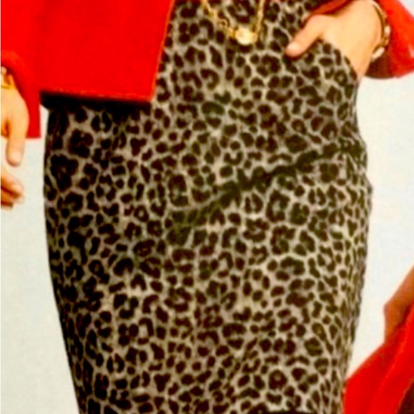 CAbi Leopard Ponte Knit Pencil Skirt - Picture 2 of 9